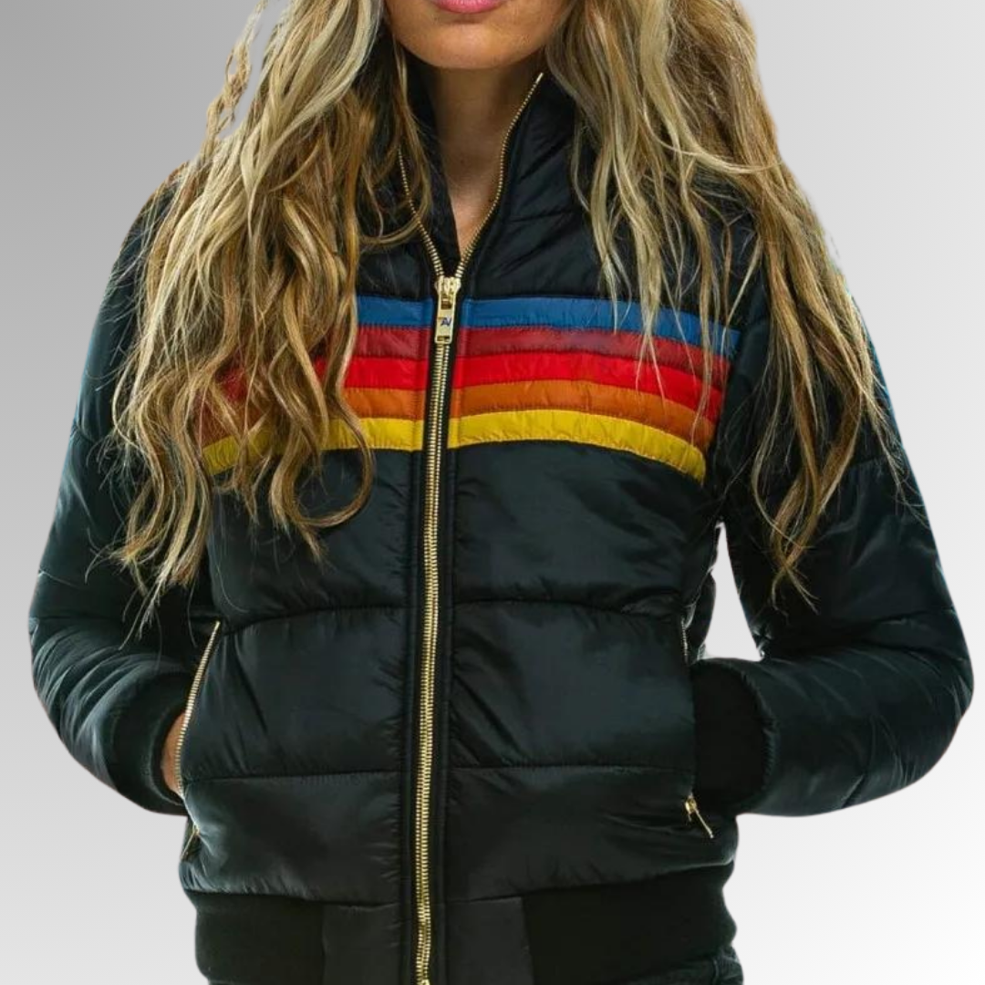 Damen retro zip | Retro Zip Jacket with Functional Pockets