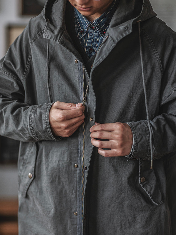 Engelbert | Hooded Longline Drawstring Parka Jacket