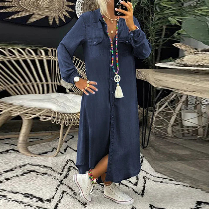 Lilla | Denim Style Shirt Dress