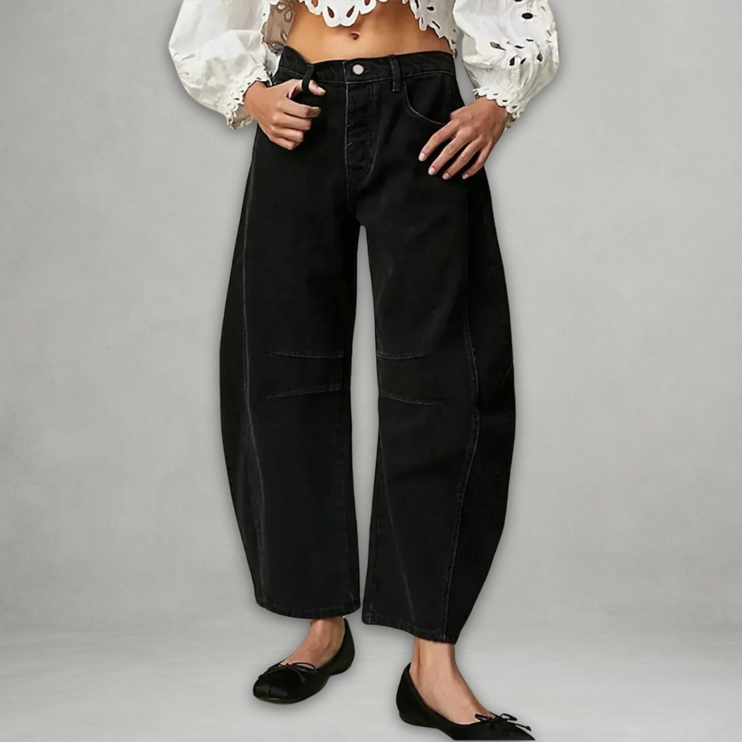 Patricija | Denim Barrel Leg Pocket Jeans