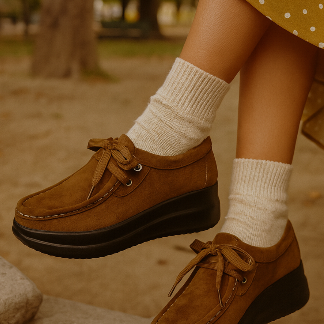 Tonja – Lace Up Slip On Walking Shoes