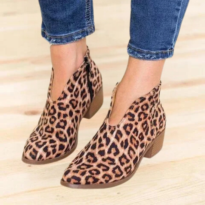 Philomena | Ankle Boots Pointed Toe Block Heel