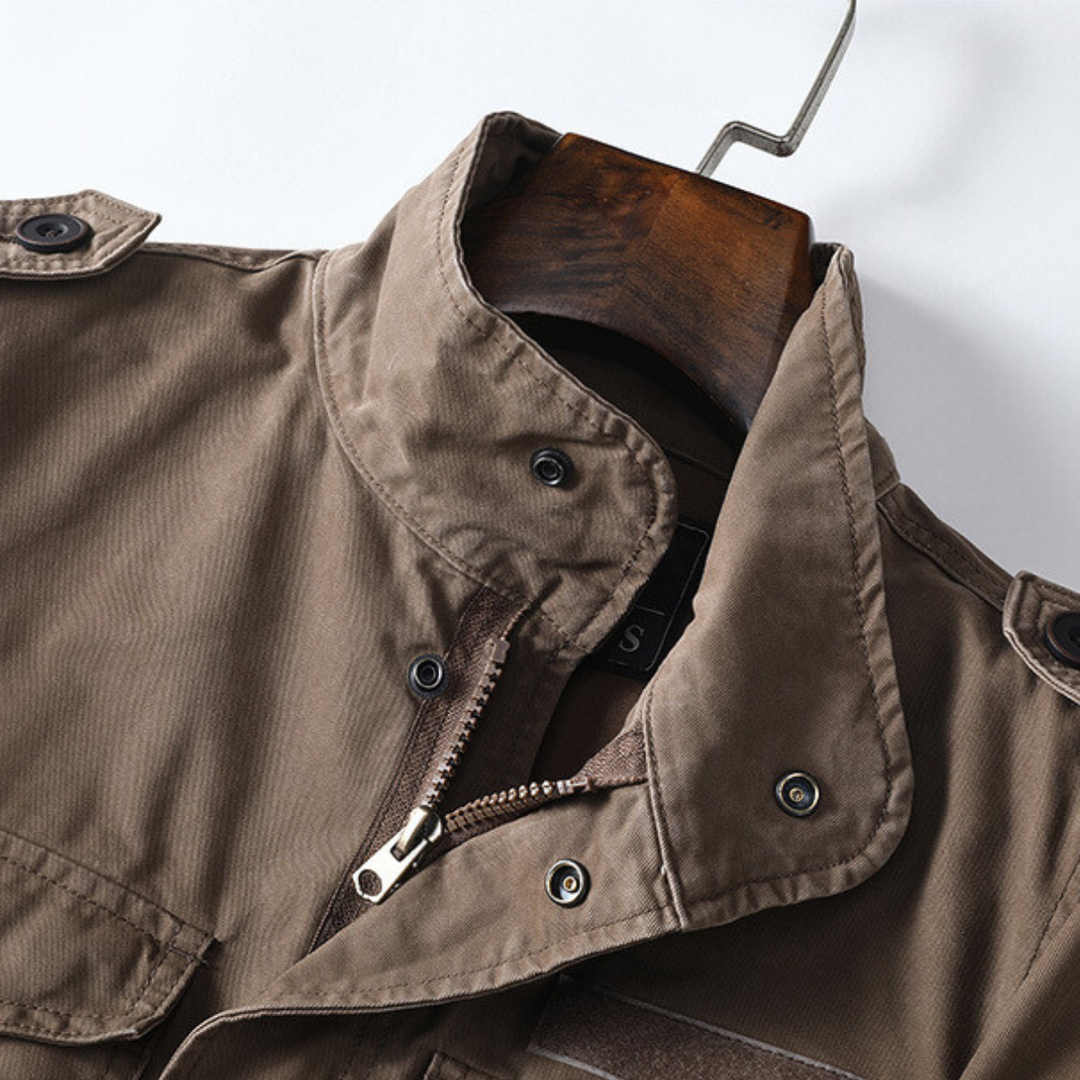 Sergei - Cargo Utility Jacket Stand Collar Long Sleeve