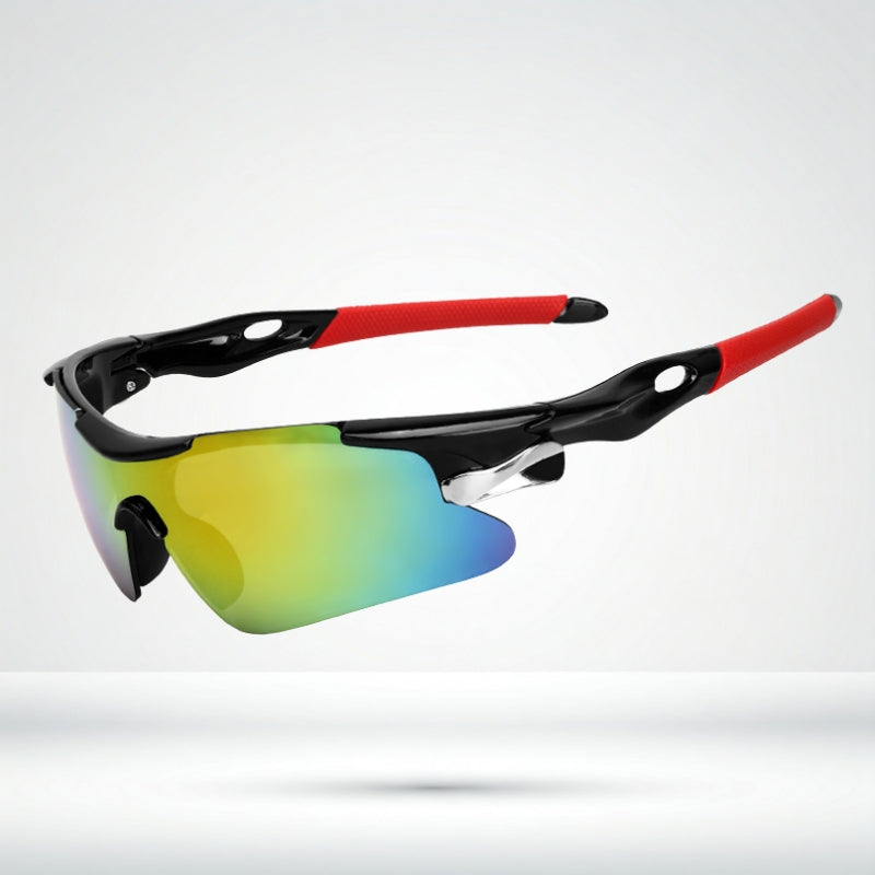 Salmeron - Sport Wraparound Sunglasses Mirrored Lens Lightweight Frame