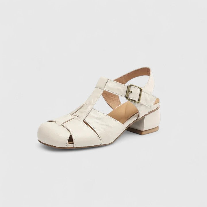 Kathy | Closed Toe T Strap Buckle Sandal