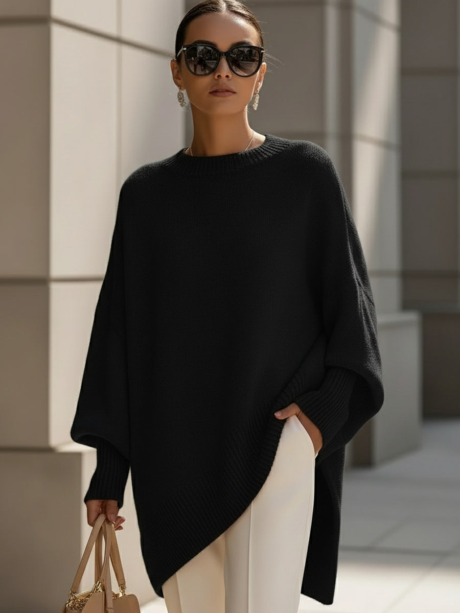 Roslyn | Sweater Batwing Long Sleeve Asymmetrical Hem