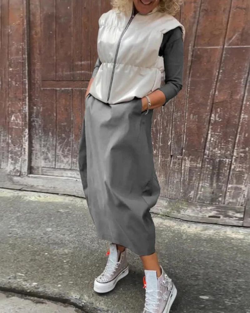 Magdana | Midi Dress with Three Quarter Sleeves