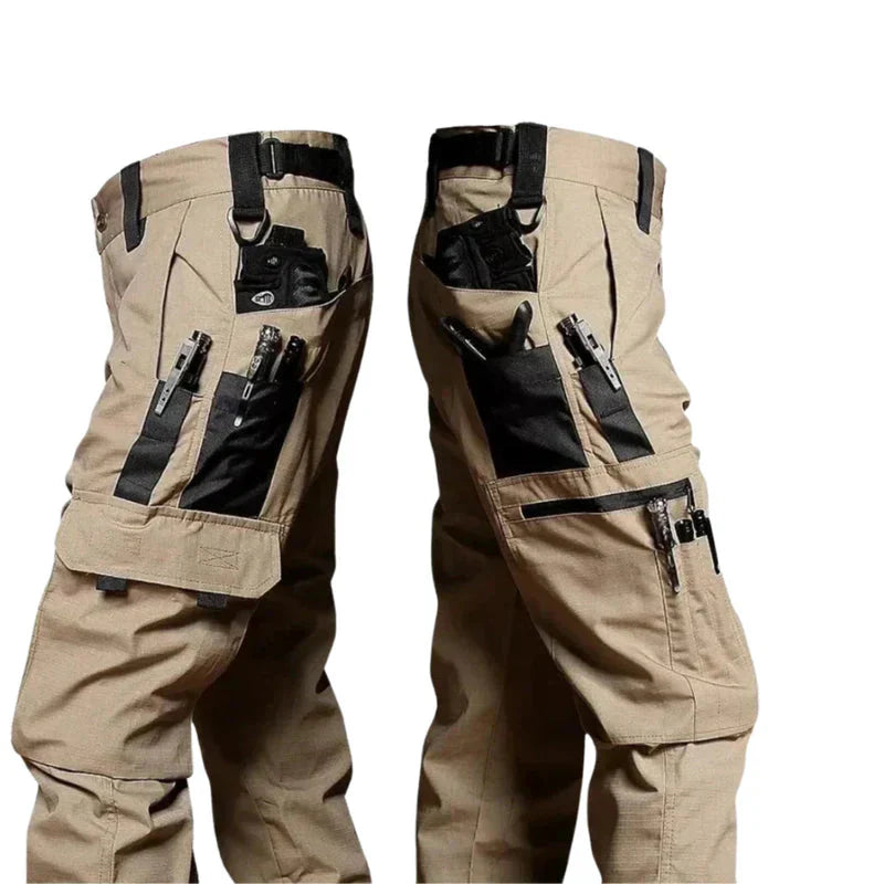Willie | Cargo Pants Black Multi Pocket Straight Leg