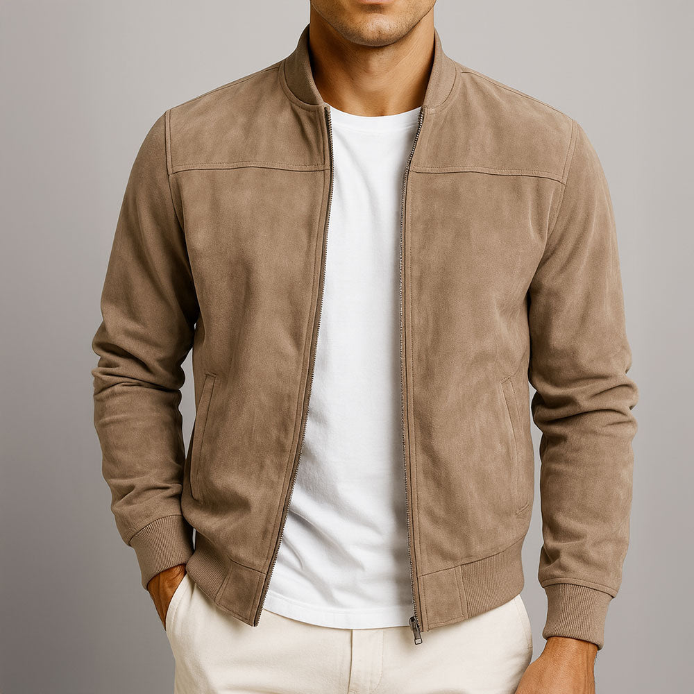 Laamin | Zip-Up Long Sleeve Bomber Jacket