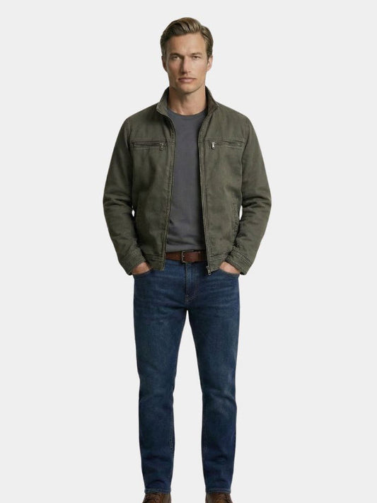 Jaume | Olive Zip Front Field Jacket