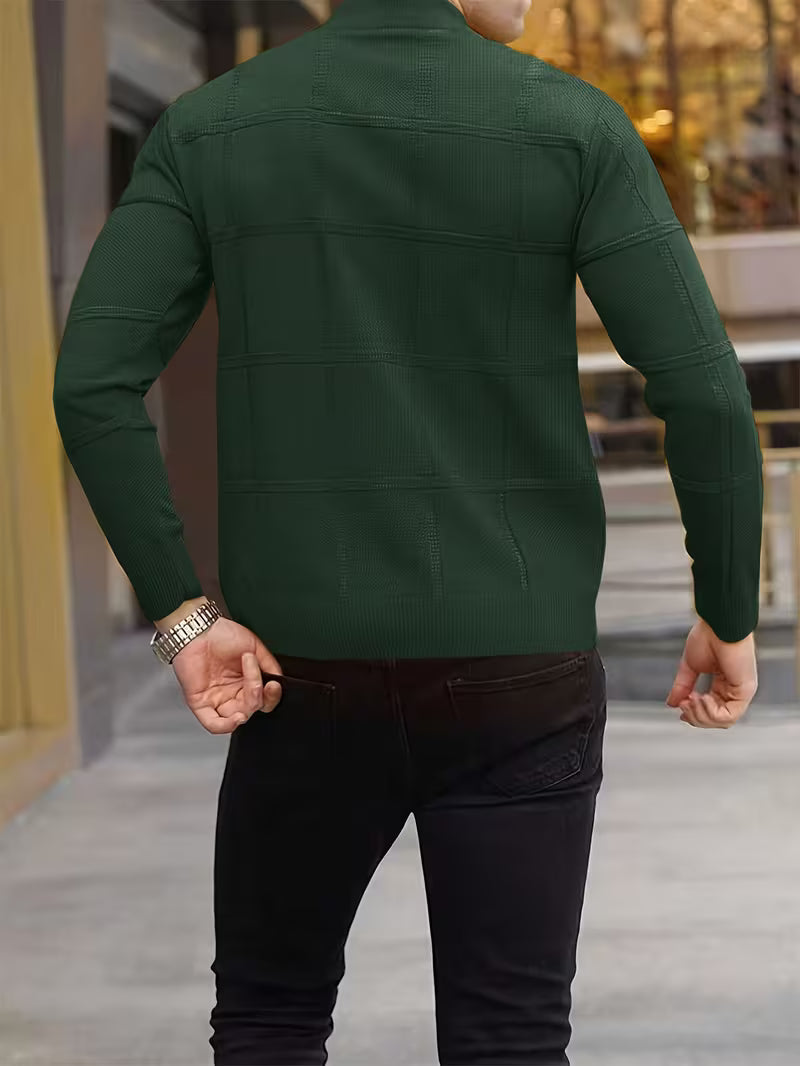 Roaan | Textured Mock Neck Long Sleeve Sweater