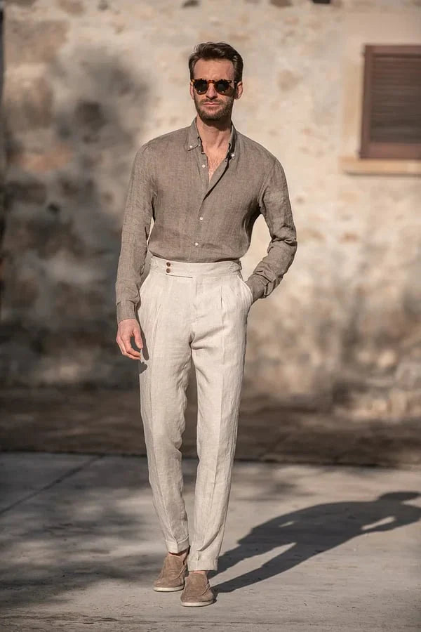 Rolf | Pleated Trousers With Side Adjusters
