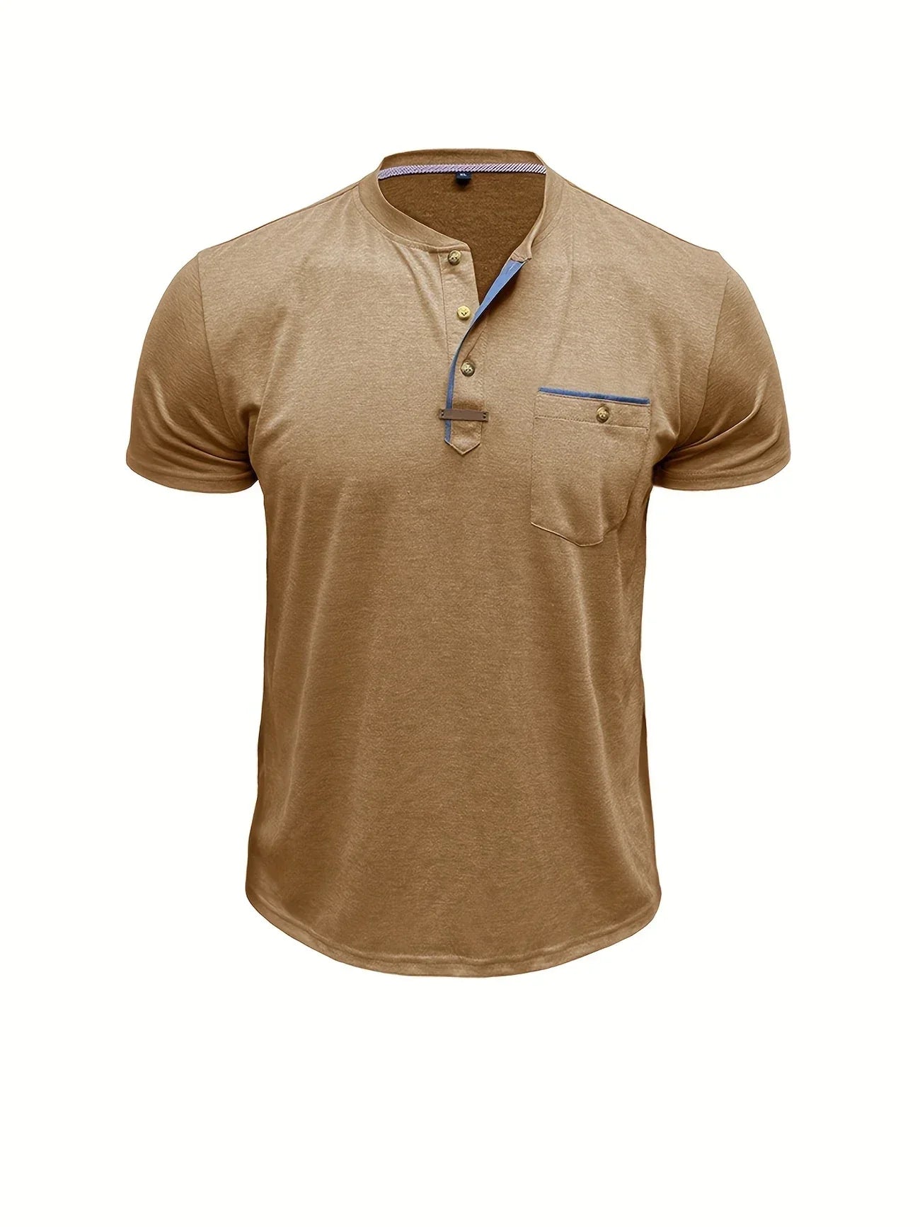 Saxon | Short Sleeve Pocket Henley T Shirt