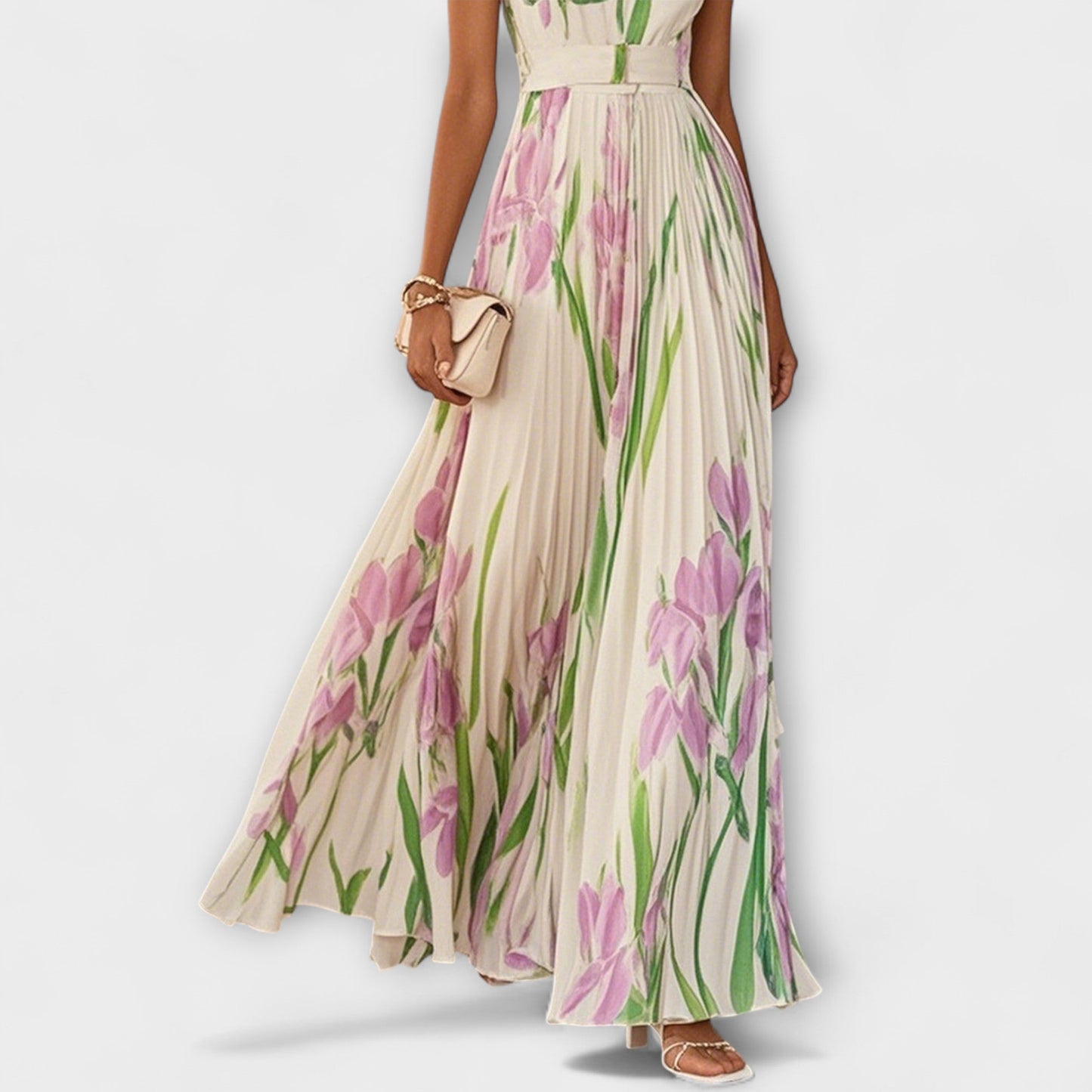 Tressa | Sleeveless Square Neck Floral Maxi Dress