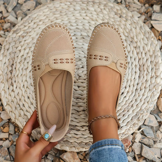 Gerdien | Slip On Loafers Perforated Round Toe