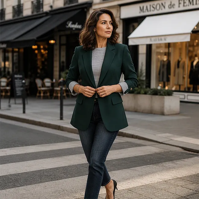 Rigieta | Blazer with Rolled Cuffs and Lapels