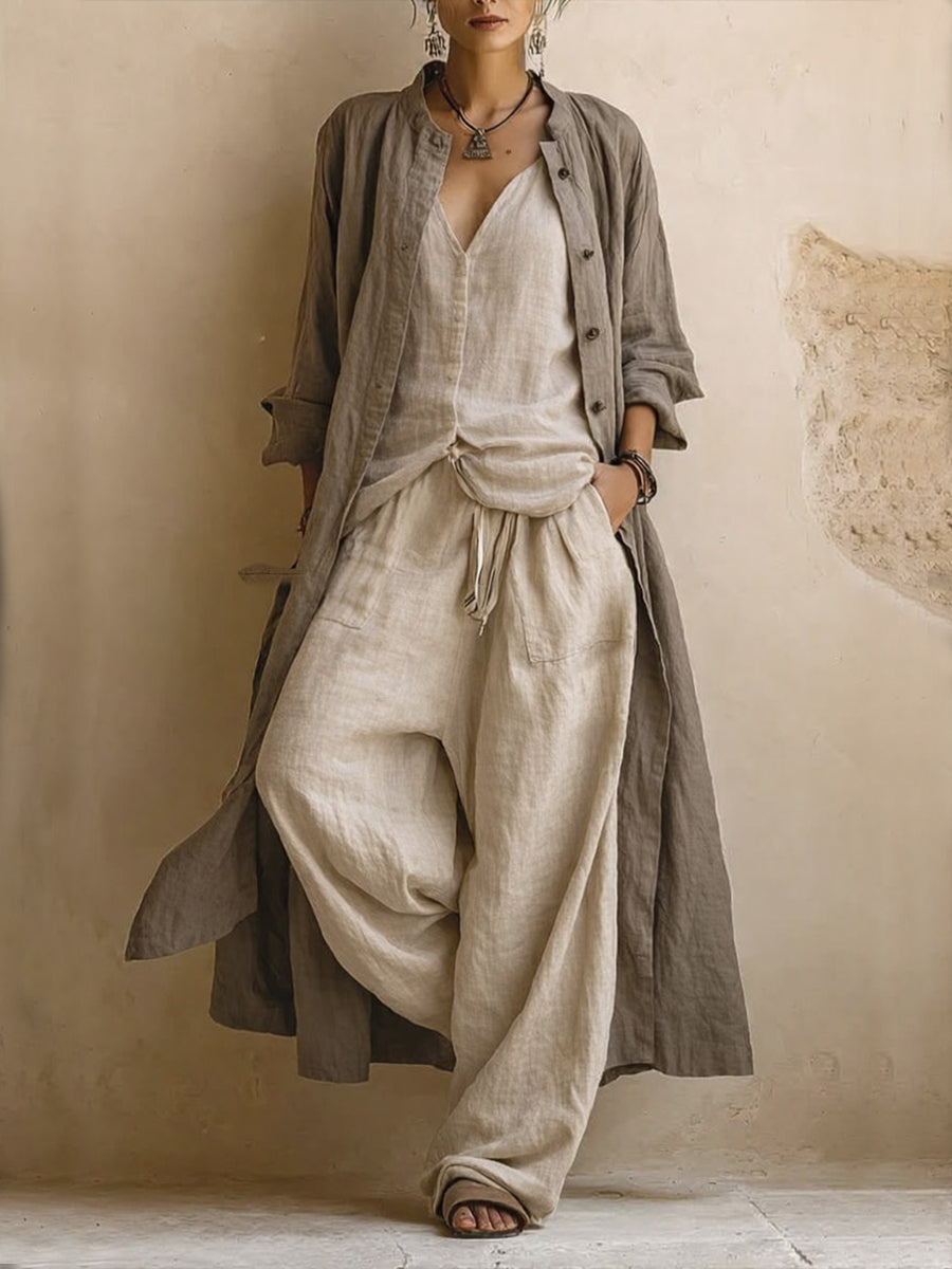 Linnie | Three-Piece Long Sleeve Relaxed Set