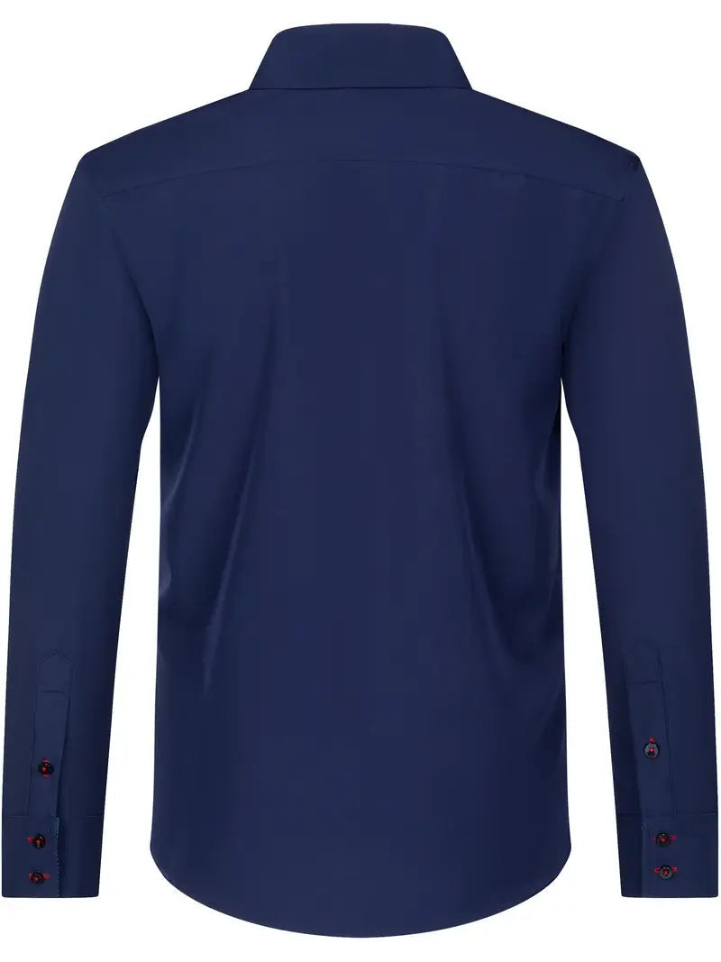 Remco | Button-Up Shirt with Contrast Collar Trim
