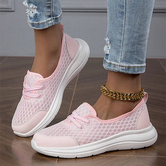 Firsova - Mesh Lace-Up Soft Sole Walking Shoes