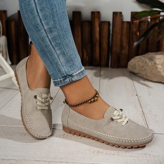 Zakiya - Slip On Lace Up Loafers