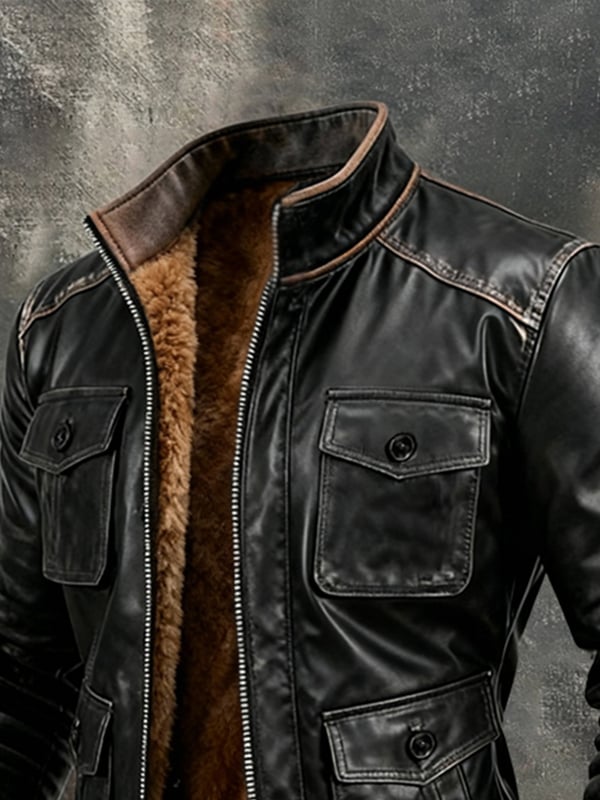 Crowley – Black Fur Lined Jacket
