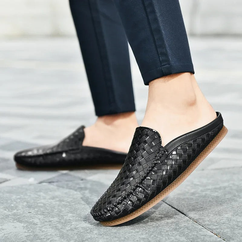 Efim | Woven Slip-On Loafer Mules