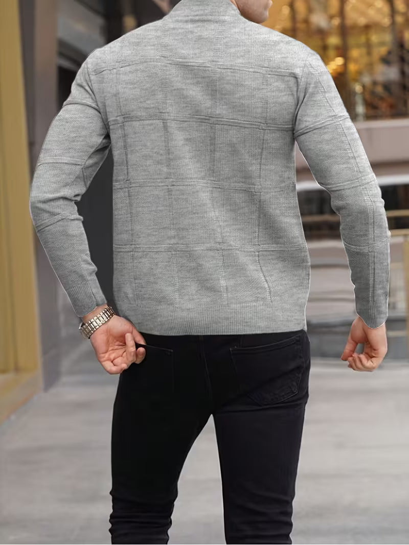 Roaan | Textured Mock Neck Long Sleeve Sweater