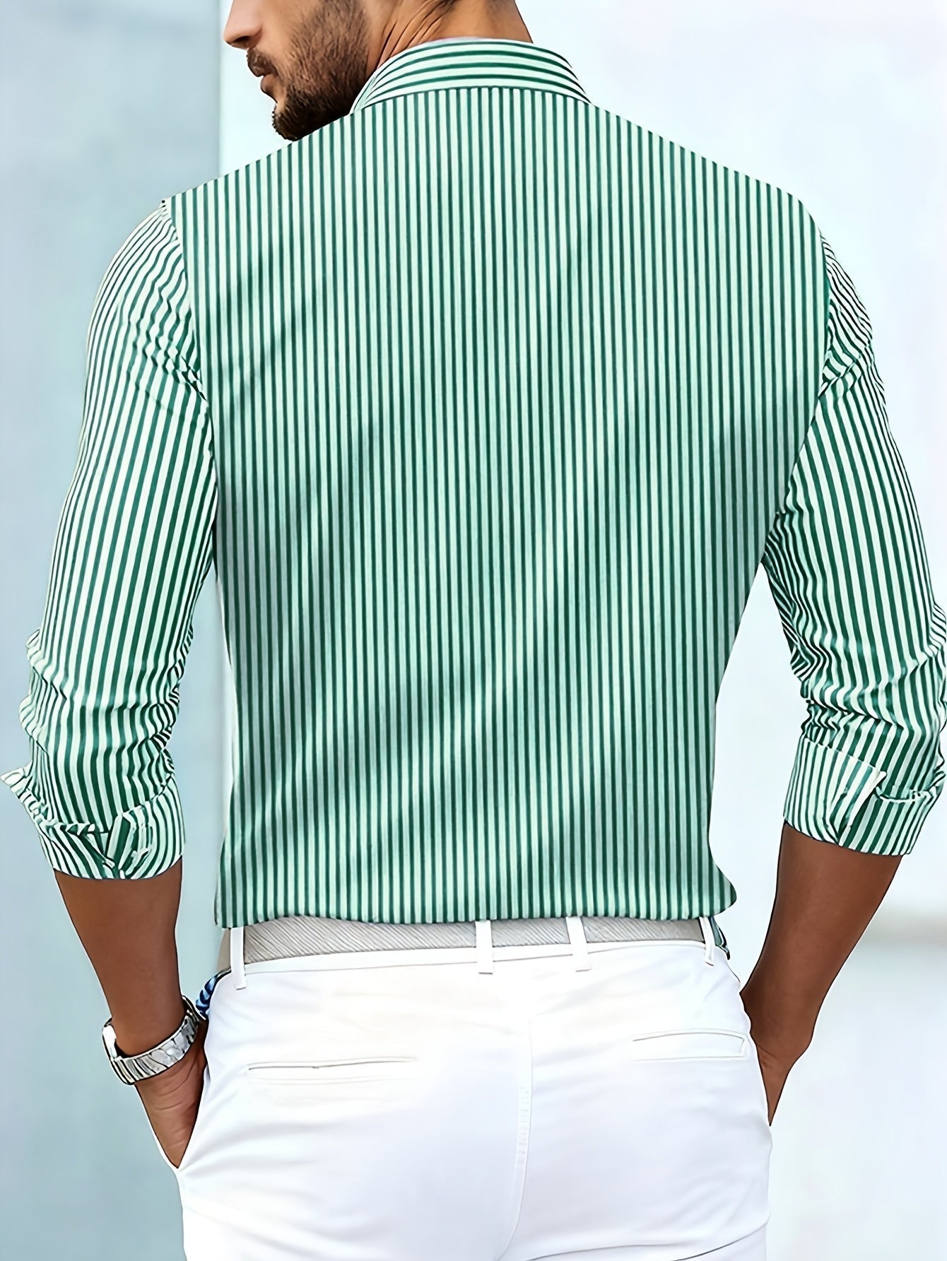 Emmerson | Shirt Long Sleeve Striped Button Front