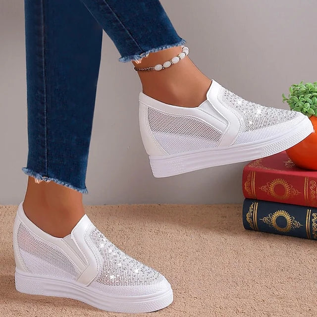 Romila | Mesh Slip On Platform Casual Sneakers