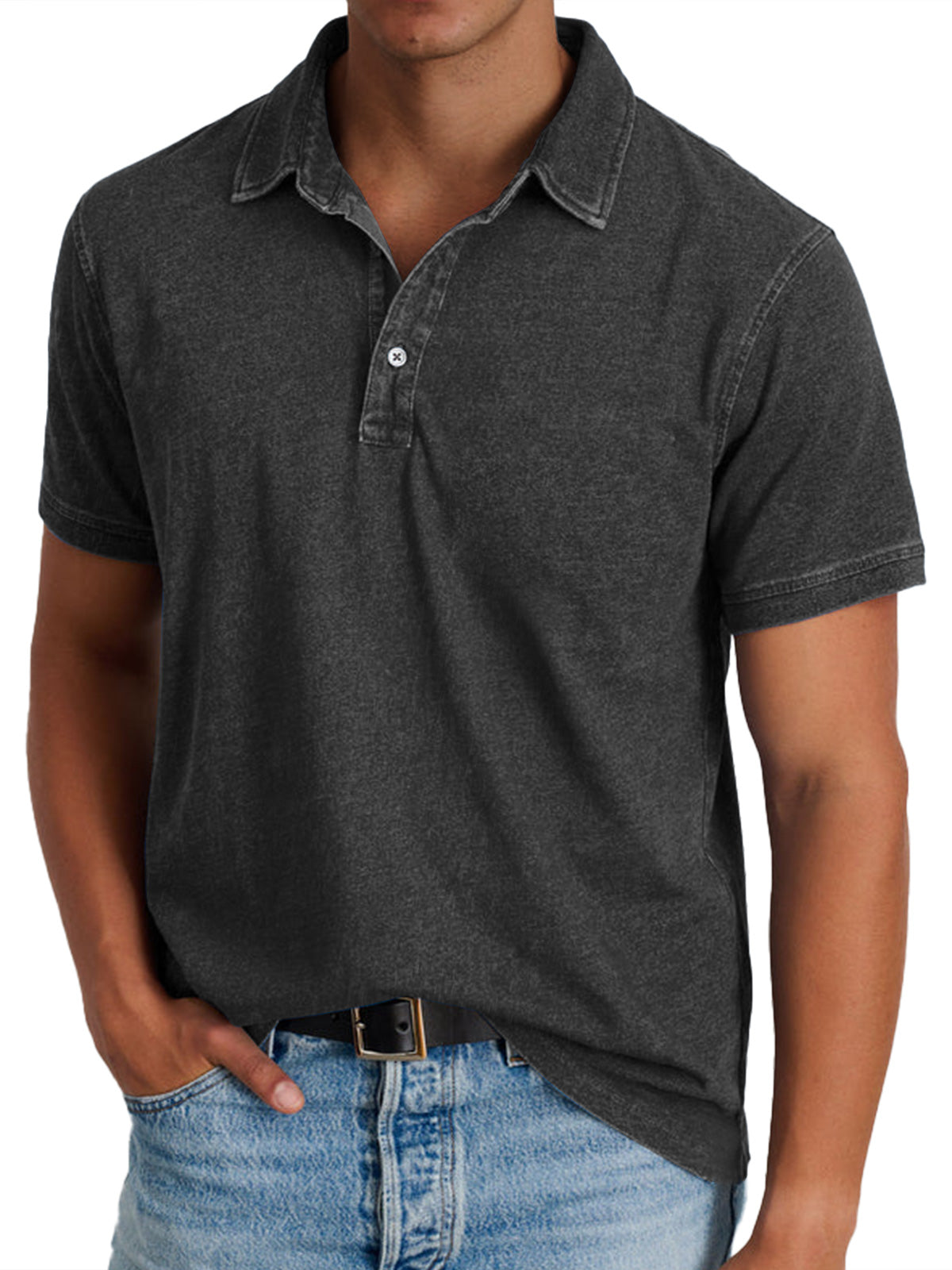 Isidro | Polo Shirt Short Sleeve Washed Collar