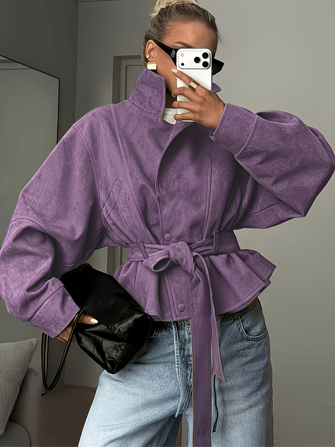Drouin | Jacket With Tie Belt and Wide Sleeves