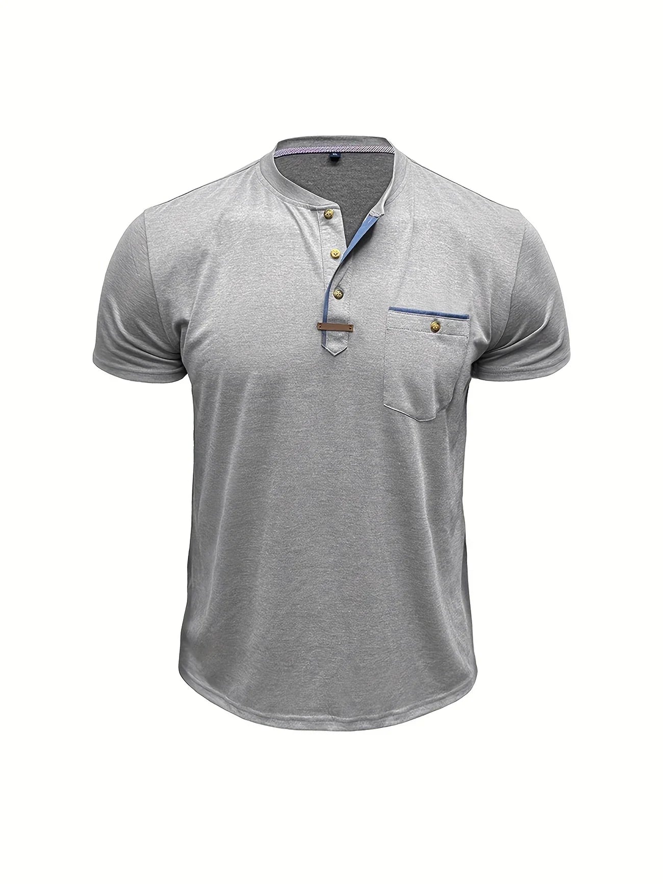 Saxon | Short Sleeve Pocket Henley T Shirt