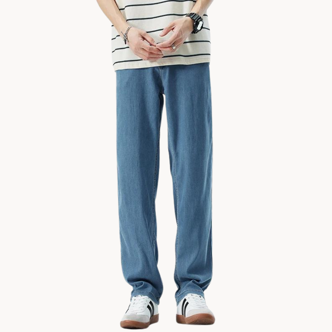 Teofilo | Wide Leg Washed Denim Jeans
