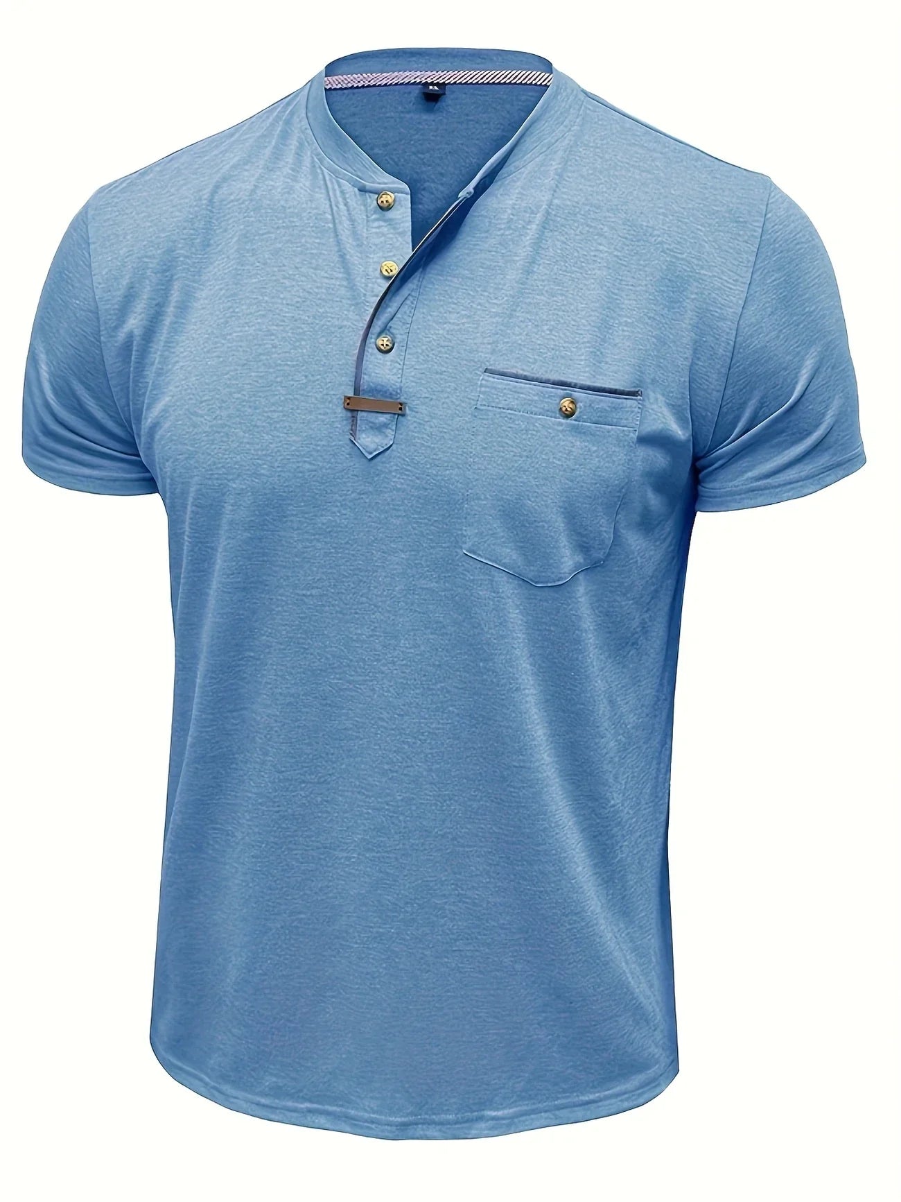 Saxon | Short Sleeve Pocket Henley T Shirt
