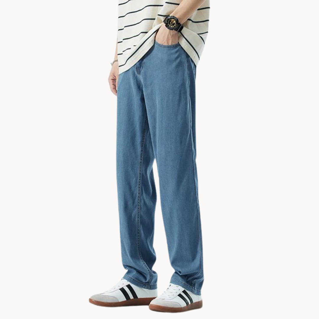 Teofilo | Wide Leg Washed Denim Jeans