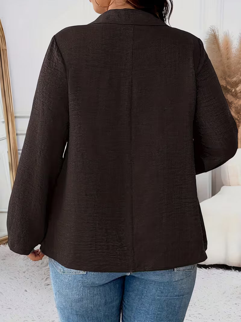 Noyelle | Long Sleeve V-Neck Button Blouse