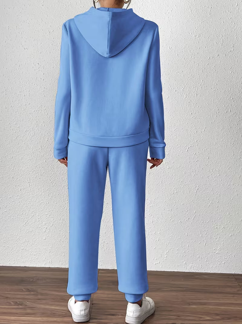 Kiarora | Hooded Pearl-Embellished Two-Piece Set