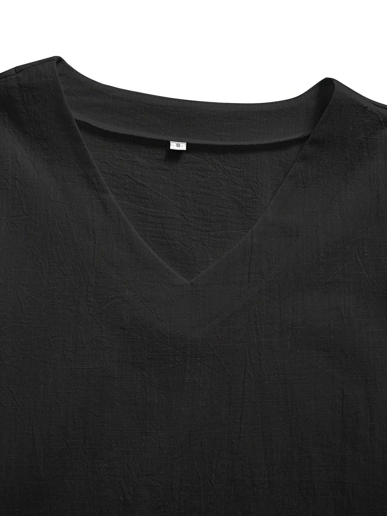 Mattea | V Neck Loose Fit Short Sleeve Top
