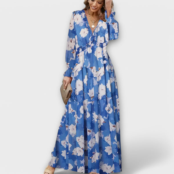 Vanna | Floral Print Long Sleeve Maxi Dress