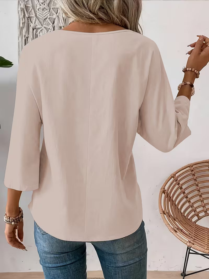Soleelis | Floral Print Roll-Tab Sleeve Top