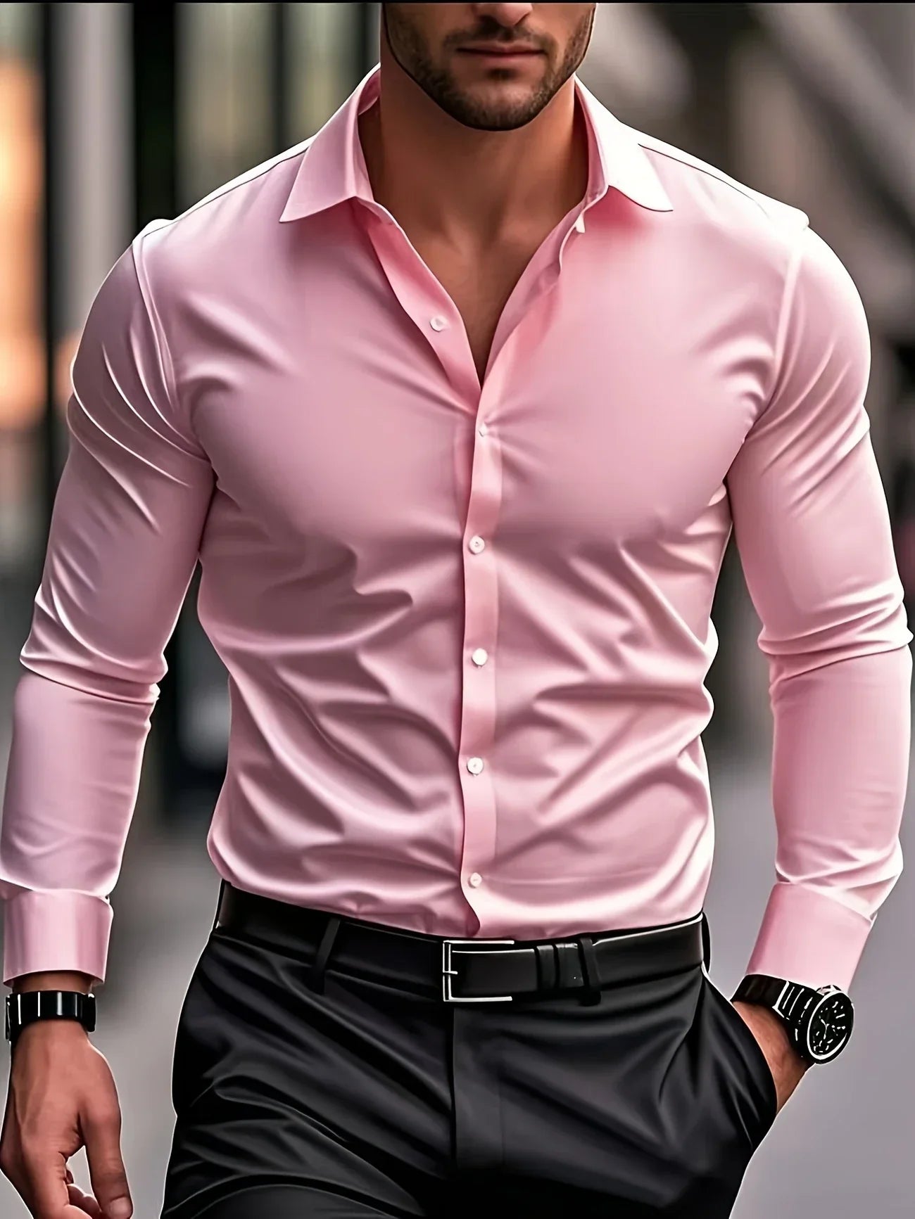 Byron | Slim Fit Button Front Shirt