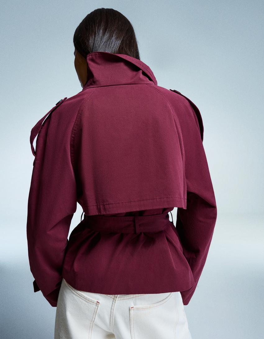 Feliciana | Jacket With Belt and High Buttoned Collar