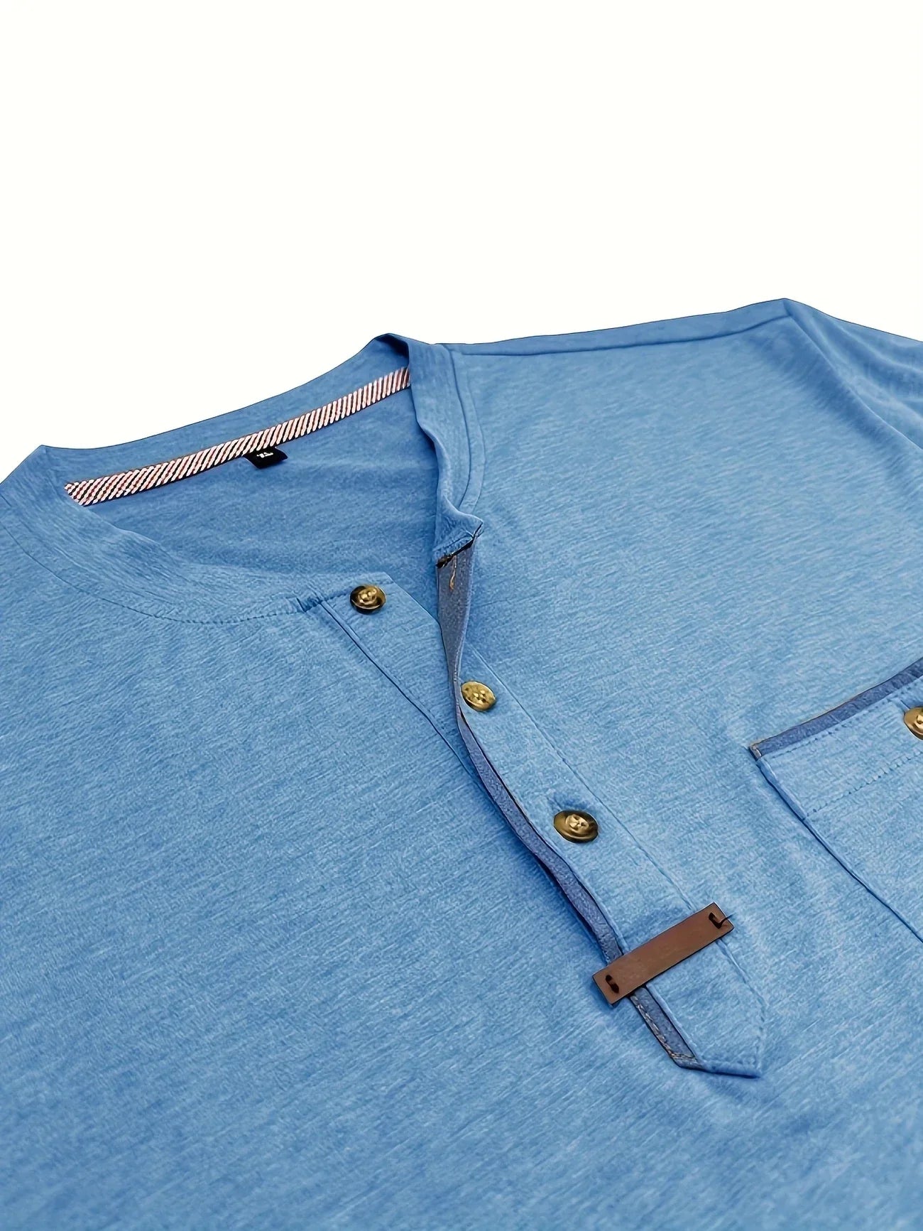 Saxon | Short Sleeve Pocket Henley T Shirt