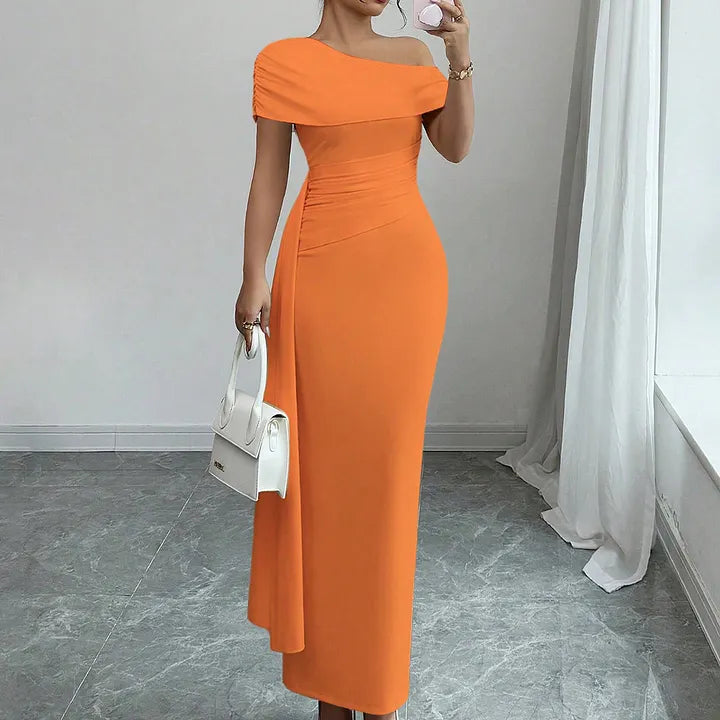 Bianca | One Shoulder Maxi Dress in Multiple Colors