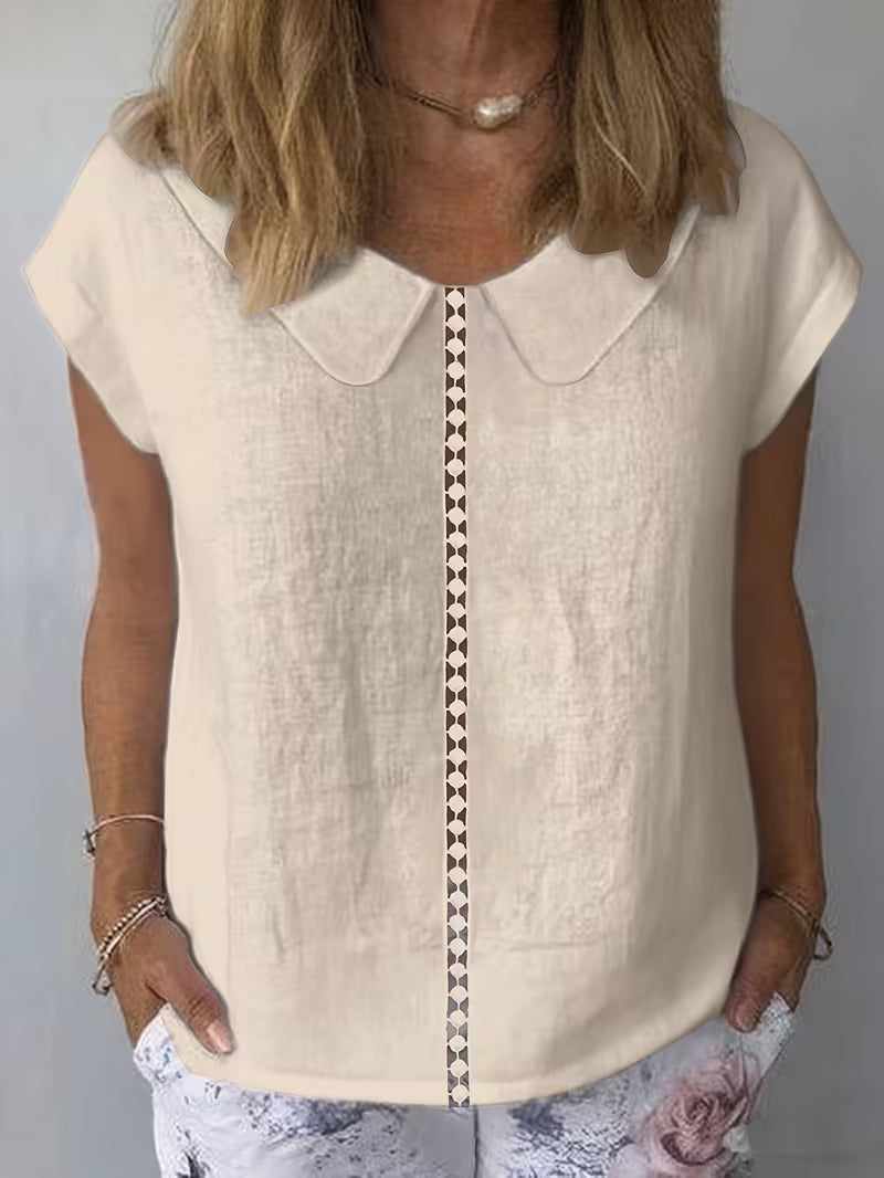 Aurelia | Short Sleeve Top with Cutout Front