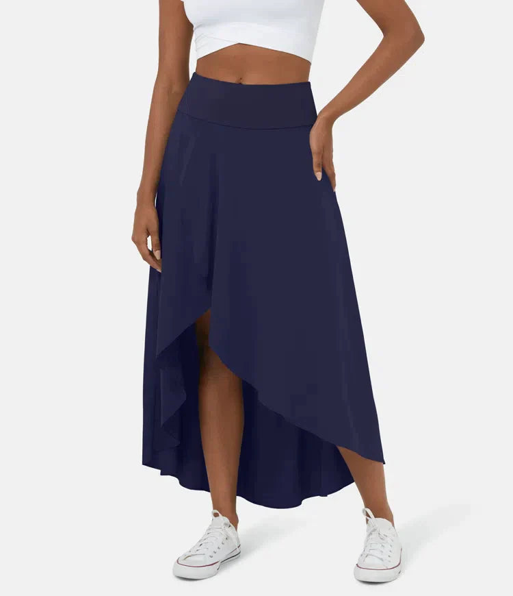 Keisha | Skirt High Waist Asymmetric Ruffle Hem