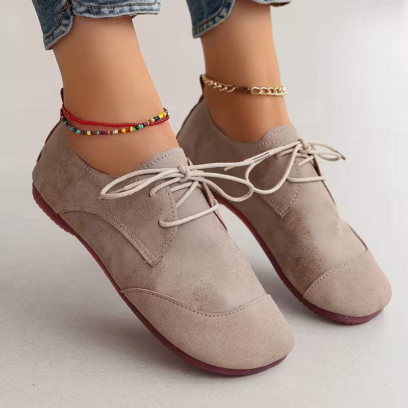 Brigiluxa | Lace-Up Low Wedge Comfort Shoes