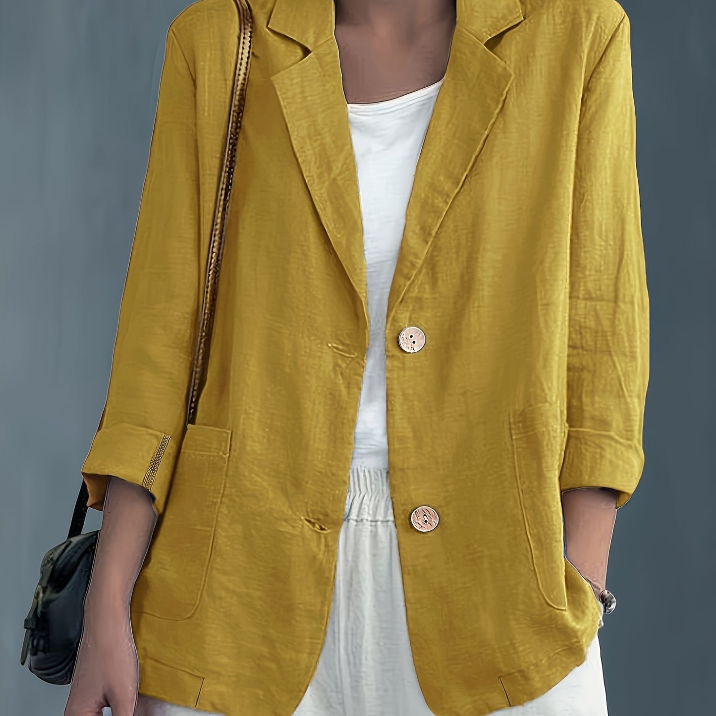 Jayde | Blazer Jacket With Lapel Collar Pockets