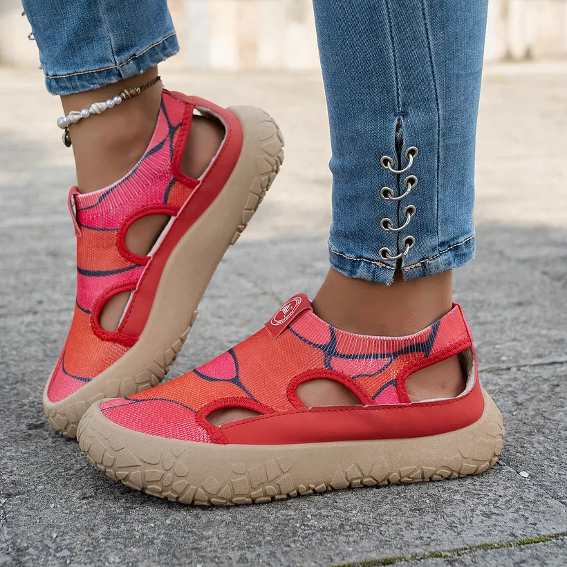Lucia | Maylis Textured Sole Wedge Shoes