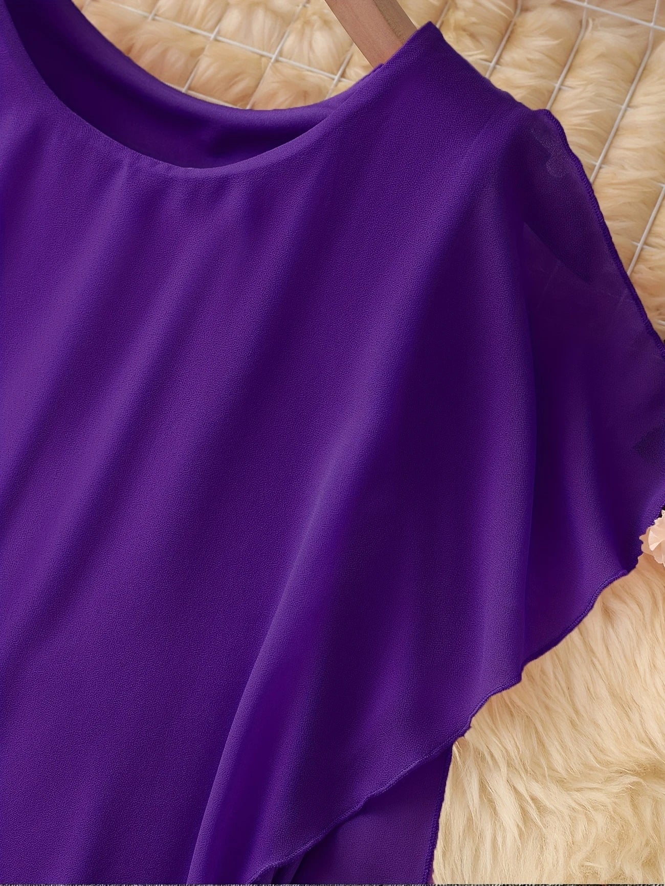 Maren | Sleeveless Asymmetrical Overlay Midi Dress